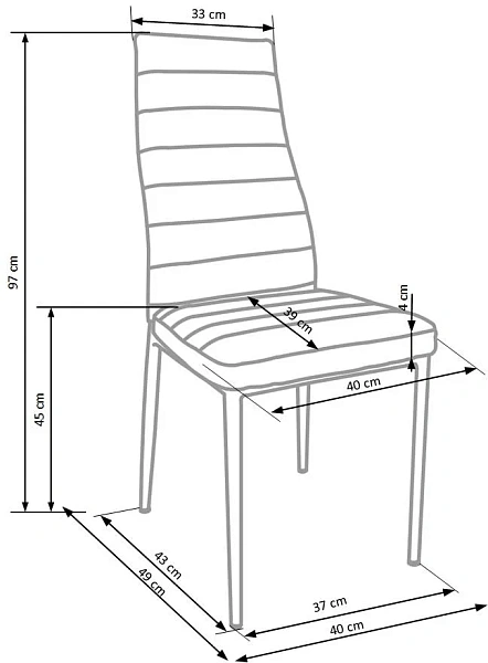 Стул HALMAR K70 белый/белый 