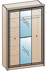 Шкаф для одежды (фасад-зеркало фацет) ШК-1702