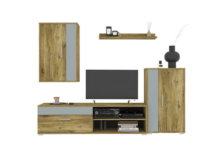 Neo-4 Дуб Нокс/Серебро