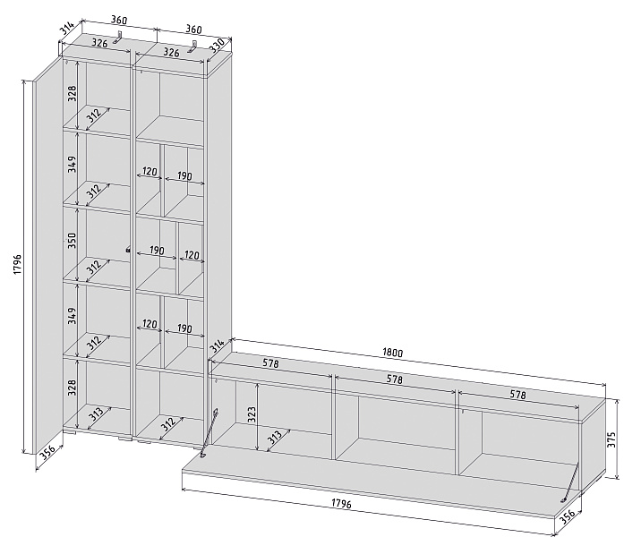 Neo-9 Персидский жемчуг/Дуб Веллингтон