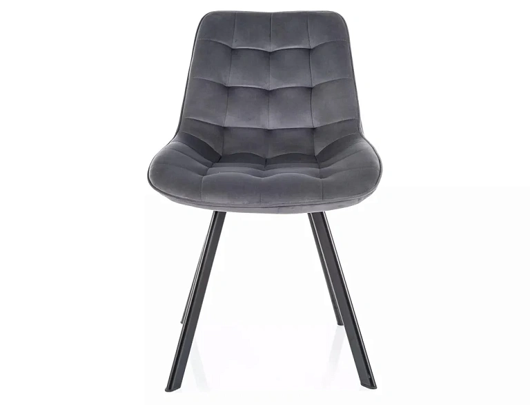 Стул SIGNAL MONTI Velvet Bluvel 14 серый/черный, поворотный