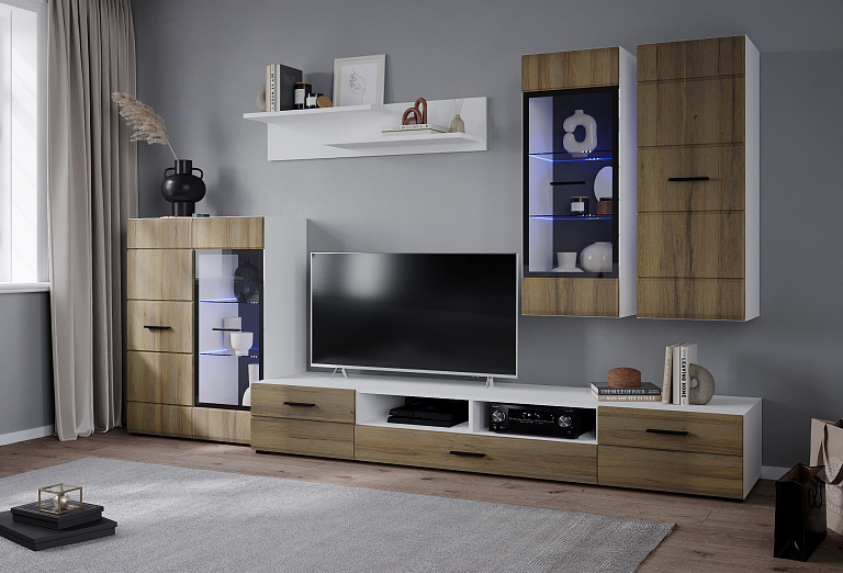 Neo-2 Дуб Вотан (с подсветкой)