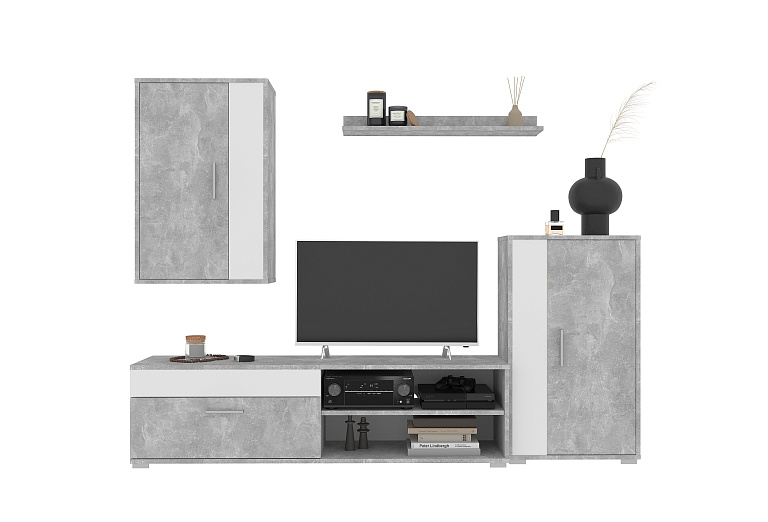 Neo-4 Бетон/Белый платинум