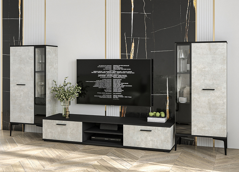 Neo-8 Бетон Лайт/Черный