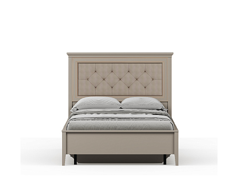 Кровать с мягким элементом c металлическим основанием