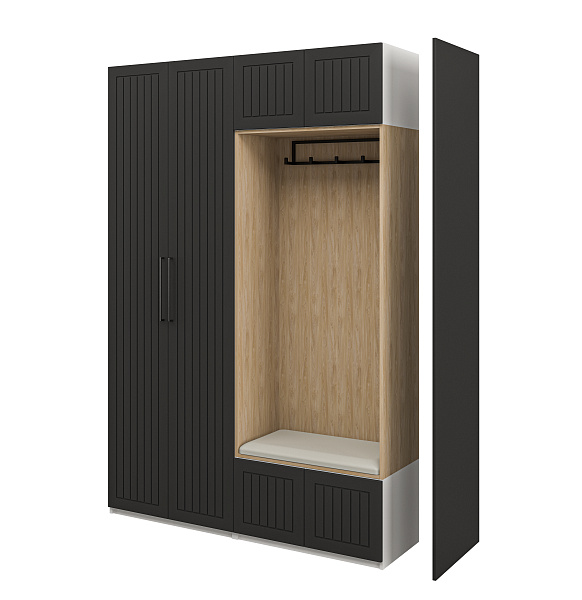 Отис (Графит, МДФ, вертикальная фрезеровка)