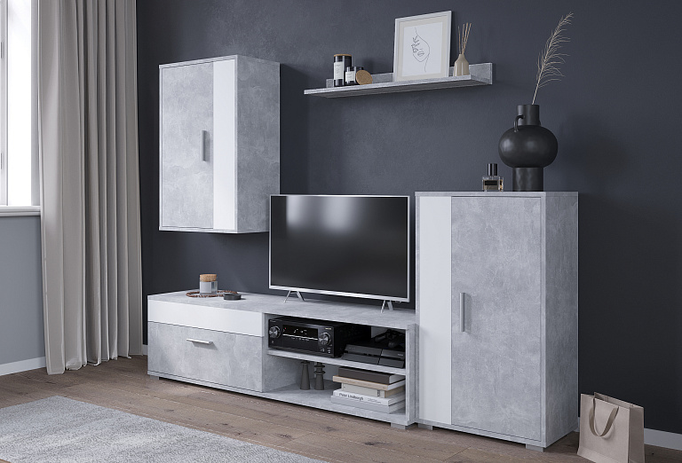 Neo-4 Бетон/Белый платинум