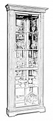 Шкаф с витриной (угловой, правый)